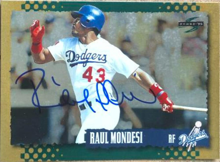 Raul Mondesi Autographed 1995 Score Gold Rush #233