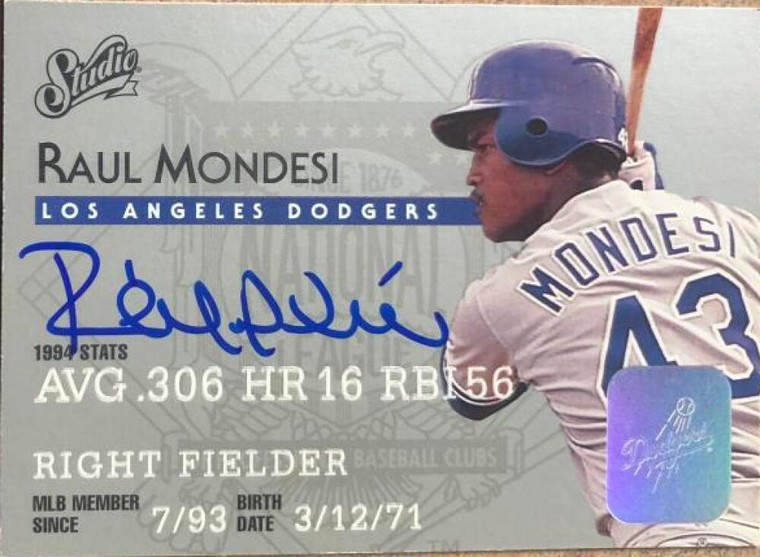 Raul Mondesi Autographed 1995 Studio #19