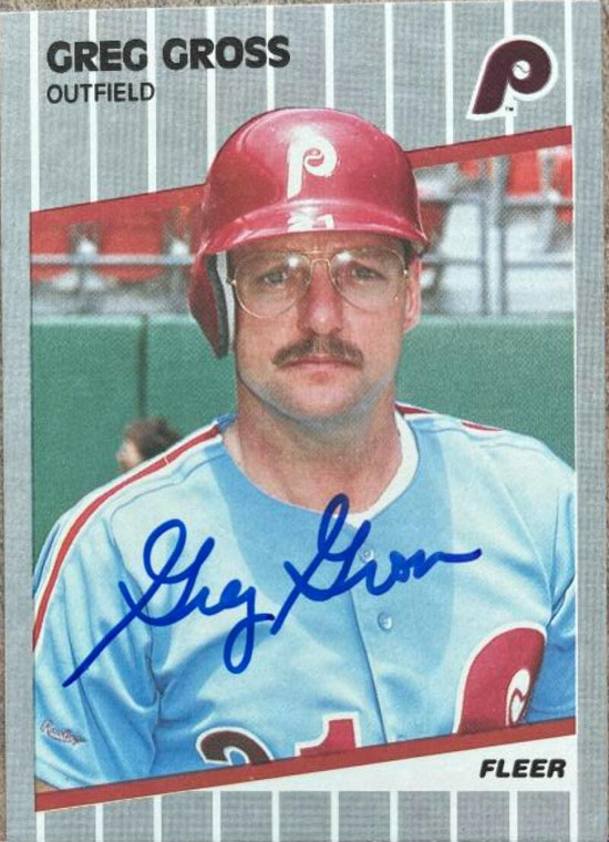 Greg Gross Autographed 1989 Fleer #568