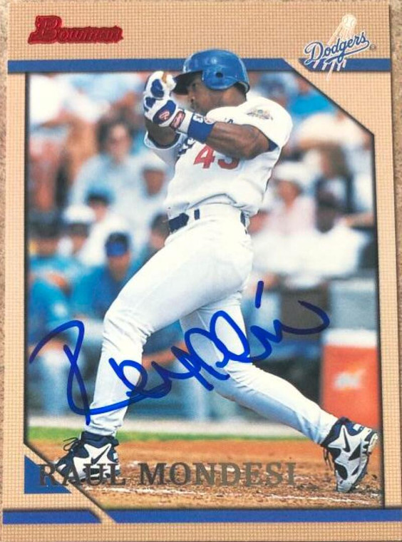 Raul Mondesi Autographed 1996 Bowman #104