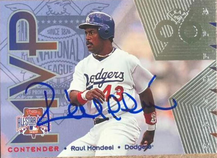 Raul Mondesi Autographed 1996 Leaf All-Star Game MVP Contenders #15