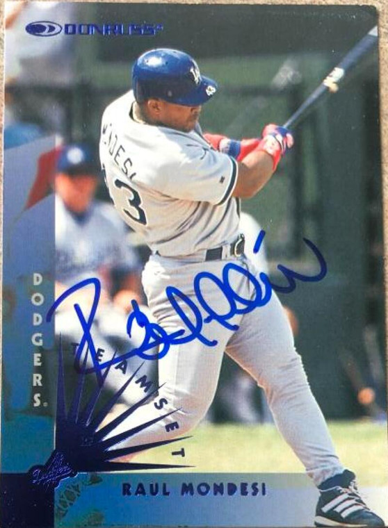 Raul Mondesi Autographed 1997 Donruss Team Sets #106