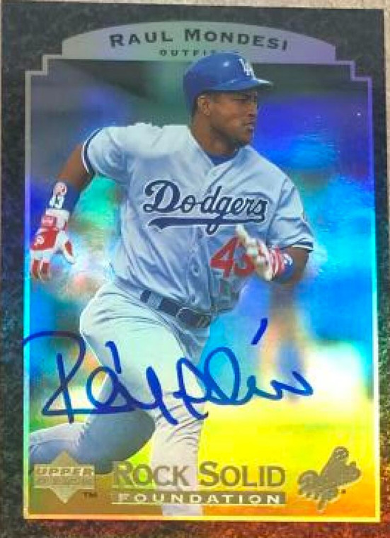 Raul Mondesi Autographed 1997 Upper Deck Rock Solid Foundation #RS20