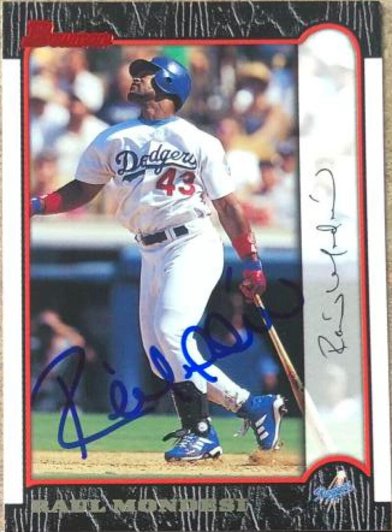 Raul Mondesi Autographed 1999 Bowman #65