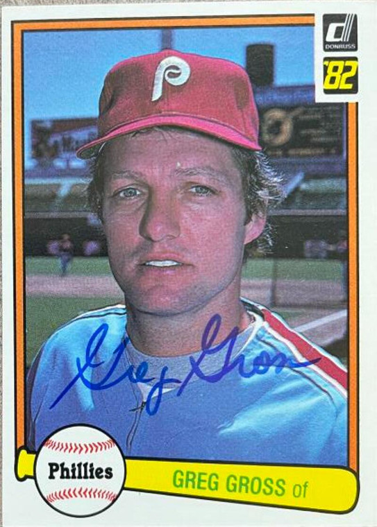 Greg Gross Autographed 1982 Donruss #371 Philadelphia Phillies Card