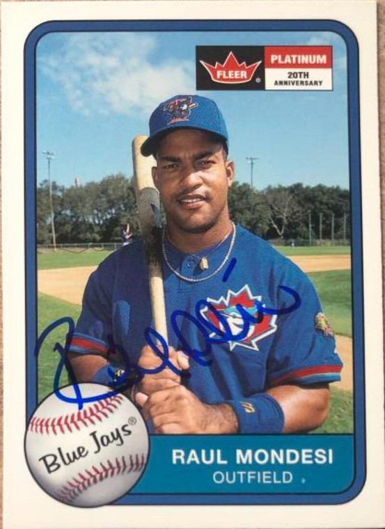 Raul Mondesi Autographed 2001 Fleer Platinum #143