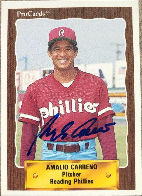 Amalio Carreno Autographed 1990 Pro Cards #1213