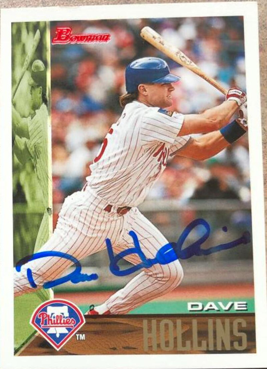 Dave Hollins Autographed 1995 Bowman #281