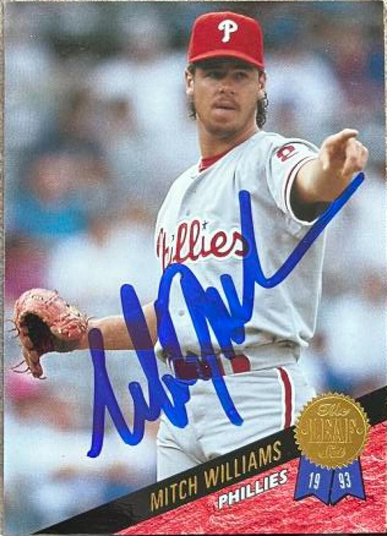 Mitch Williams Autographed 1993 Leaf #114