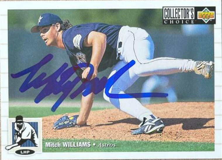 Mitch Williams Autographed 1994 Collectors Choice #599