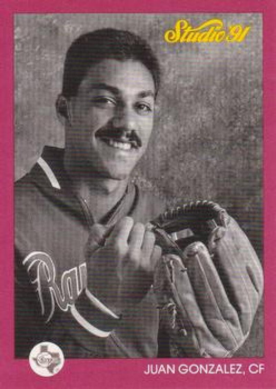 1991 Studio #124 Juan Gonzalez NM-MT  Texas Rangers 