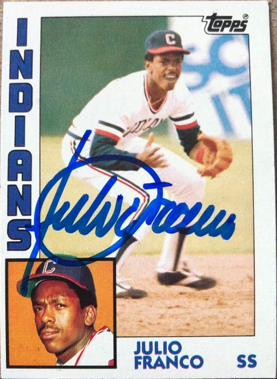 Julio Franco Autographed 1984 Topps #48