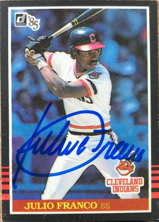 Julio Franco Autographed 1985 Donruss #94