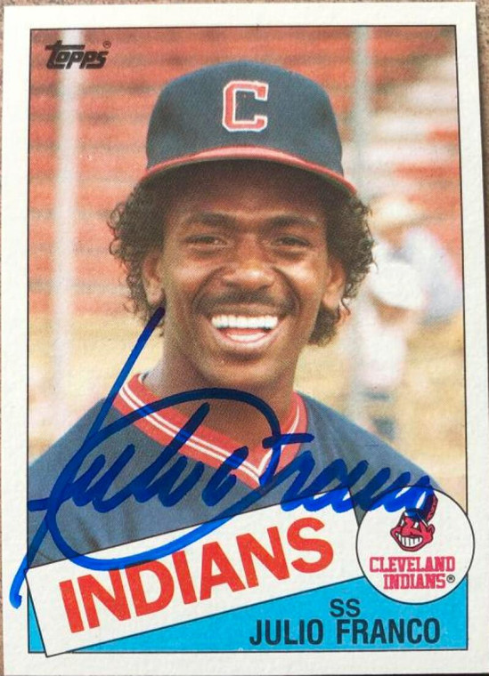 Julio Franco Autographed 1985 Topps #237