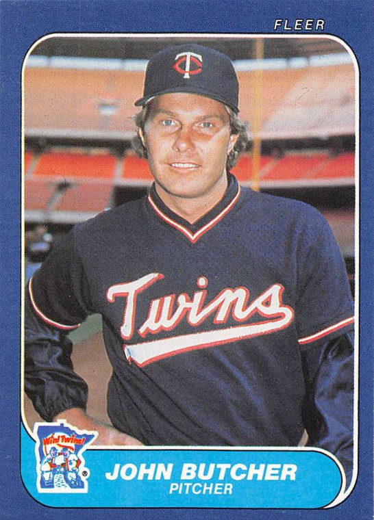 1986 Fleer #389 John Butcher VG Minnesota Twins 