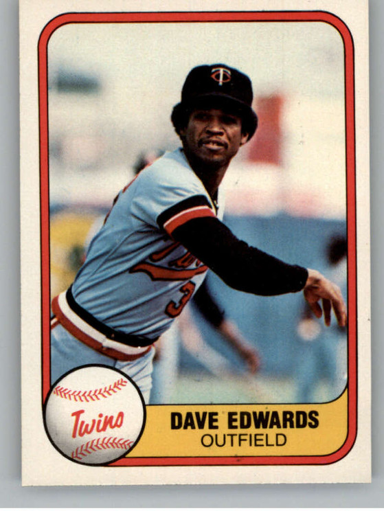 1981 Fleer #568 Dave Edwards VG Minnesota Twins 