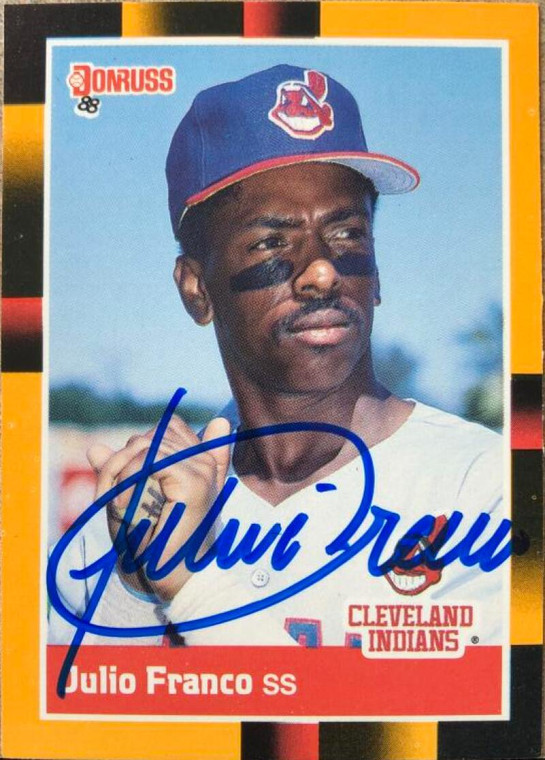 Julio Franco Autographed 1988 Donruss Baseball's Best #168