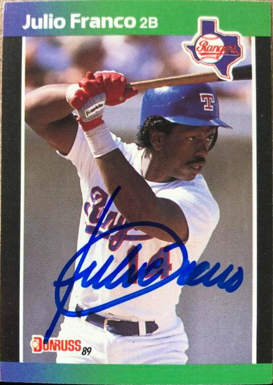 Julio Franco Autographed 1989 Donruss Traded #T-31