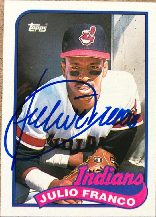 Julio Franco Autographed 1989 Topps #55