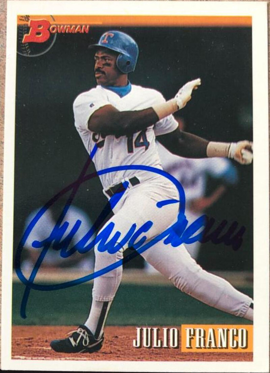 Julio Franco Autographed 1993 Bowman #657