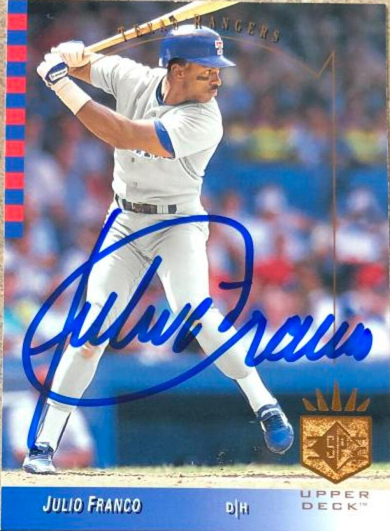 SOLD 118618 Julio Franco Autographed 1993 SP #192