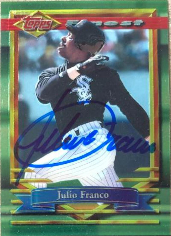 SOLD 118630 Julio Franco Autographed 1994 Topps Finest #278