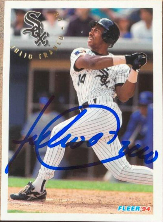 Julio Franco Autographed 1994 Fleer Update #U25