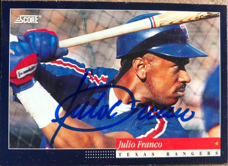 Julio Franco Autographed 1994 Score #413
