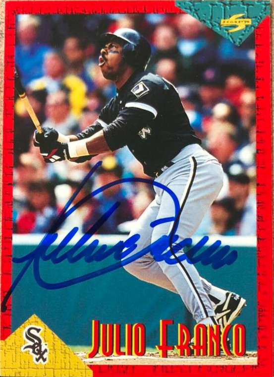Julio Franco Autographed 1994 Score Rookie & Traded  #RT29