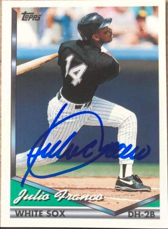 Julio Franco Autographed 1994 Topps Traded #25T