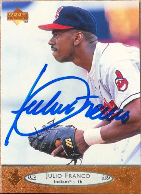 Julio Franco Autographed 1996 Upper Deck #492