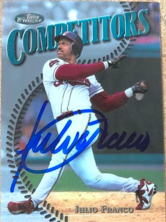 Julio Franco Autographed 1997 Topps Finest #291