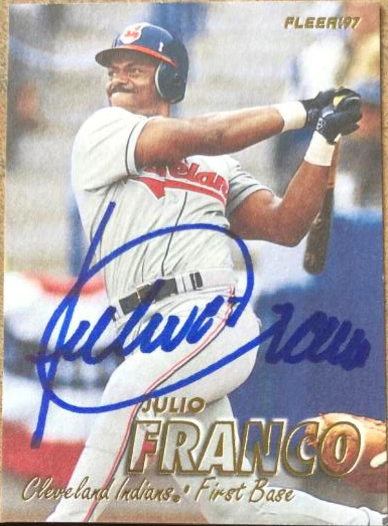 Julio Franco Autographed 1997 Fleer #77