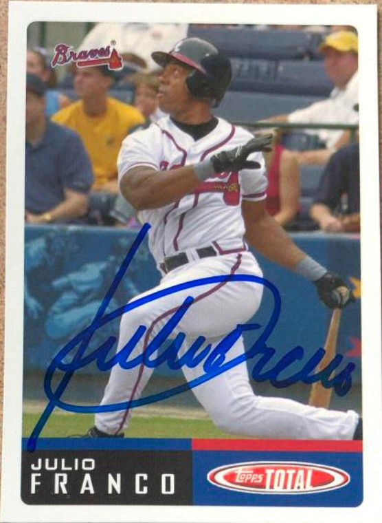 Julio Franco Autographed 2002 Topps Total #909
