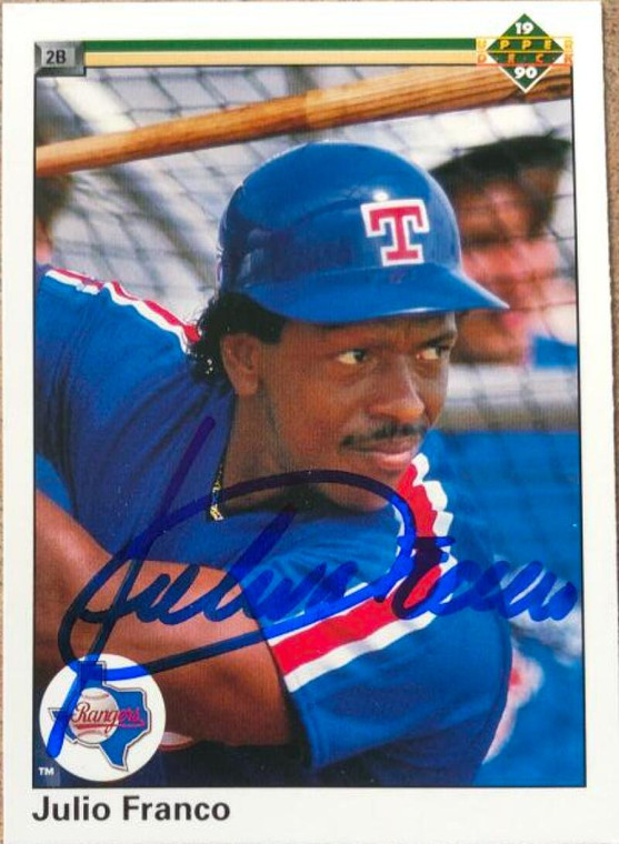 Julio Franco Autographed 1990 Upper Deck #103