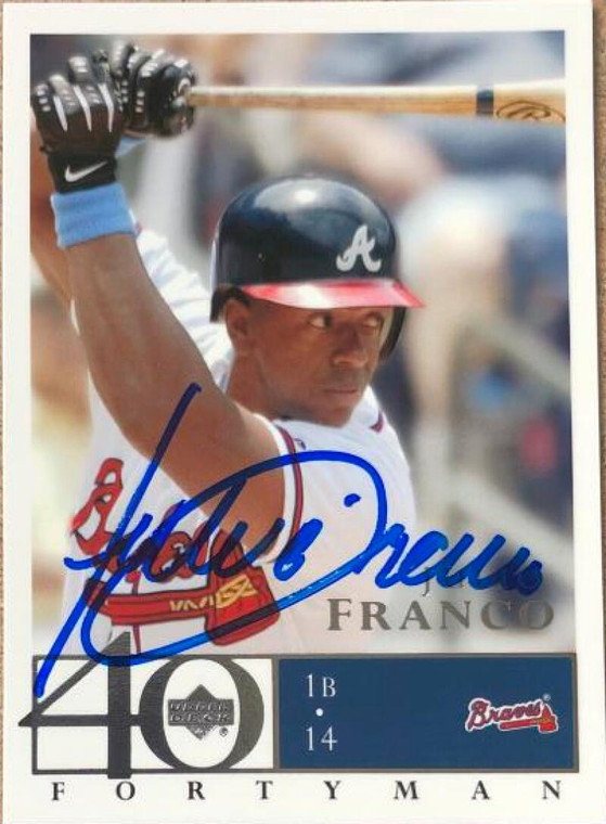 Julio Franco Autographed 2003 Upper Deck 40-Man #411