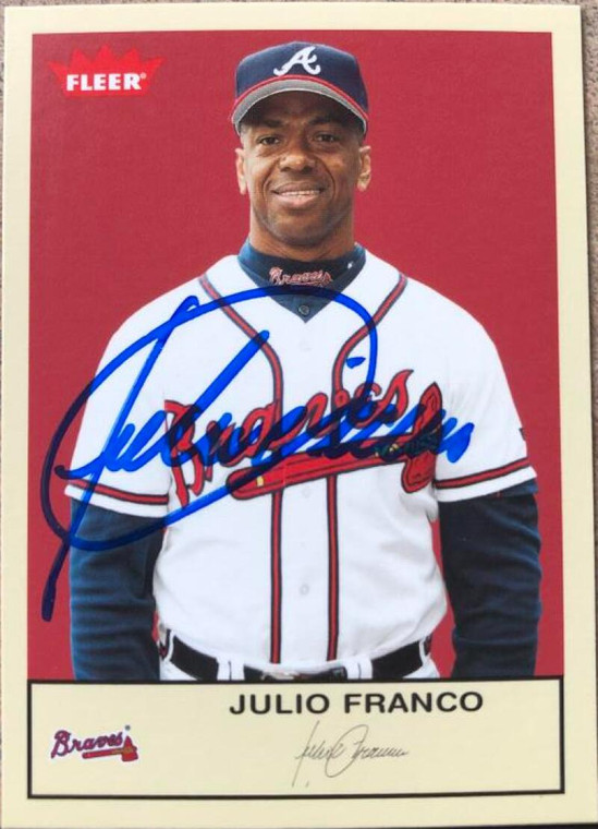 Julio Franco Autographed 2005 Fleer Tradition #85