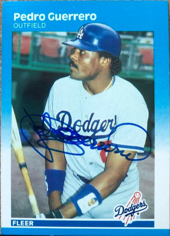 Pedro Guerrero Autographed 1987 Fleer #440