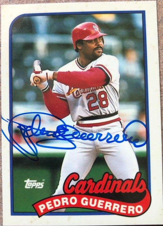 Pedro Guerrero Autographed 1989 Topps Tiffany #780