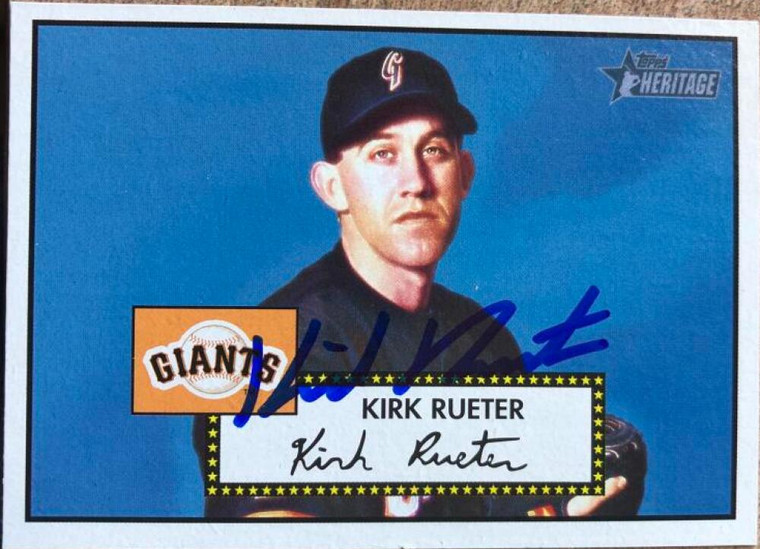 Kirk Rueter Autographed 2001 Topps Heritage #296 San Francisco Giants Card