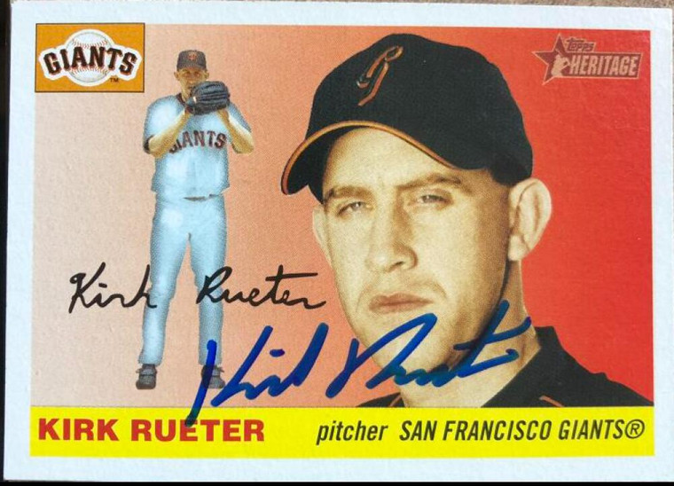 Kirk Rueter Autographed 2004 Topps Heritage #129 San Francisco Giants Card