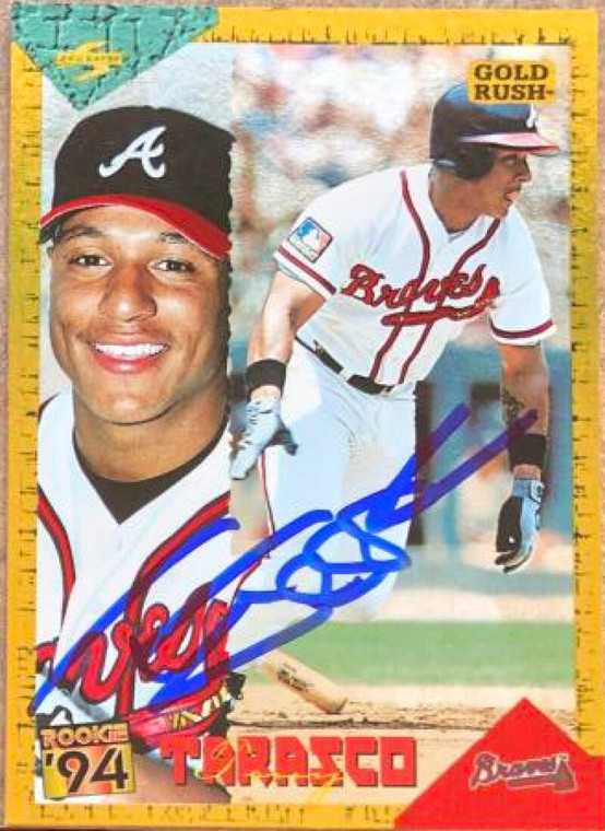 Tony Tarasco Autographed 1994 Score Rookie & Traded Gold Rush #RT90