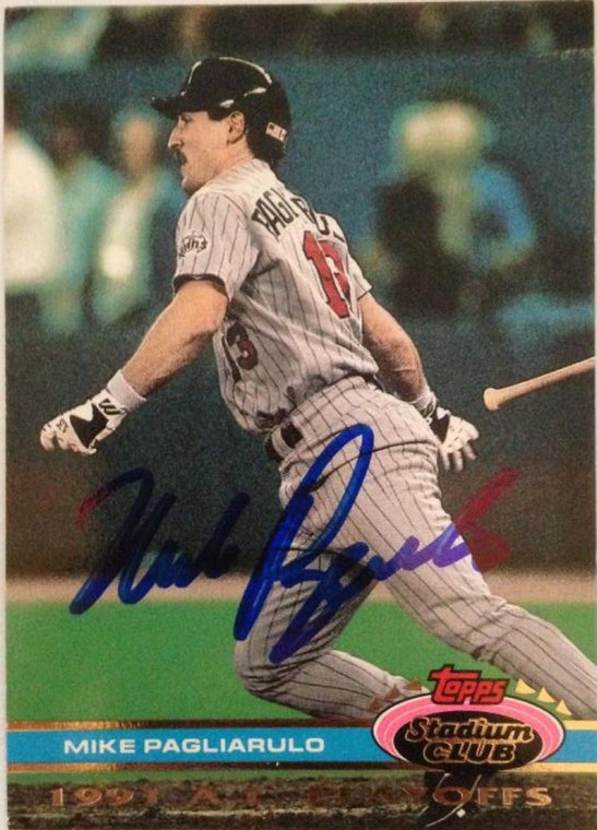 Mike Pagliarulo Autographed 1992 Stadium Club Dome #137