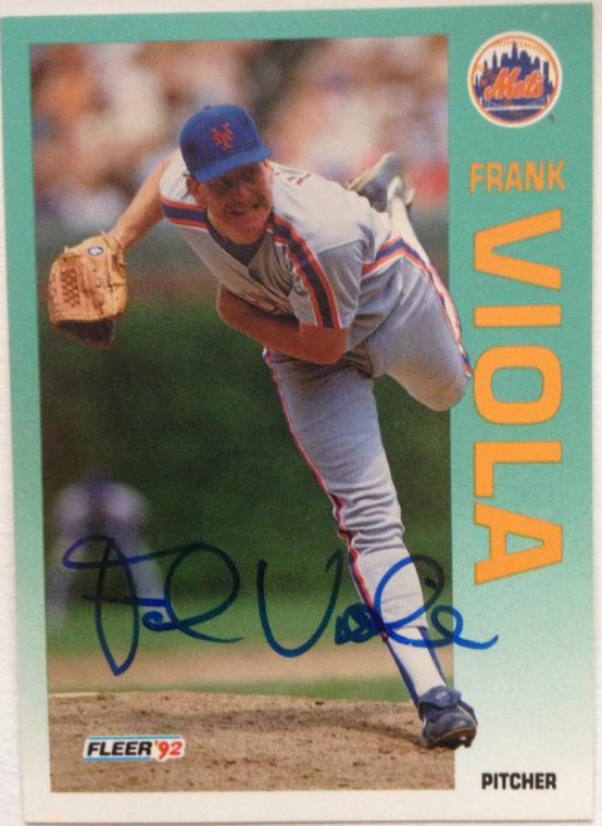 Frank Viola Autographed 1992 Fleer #518