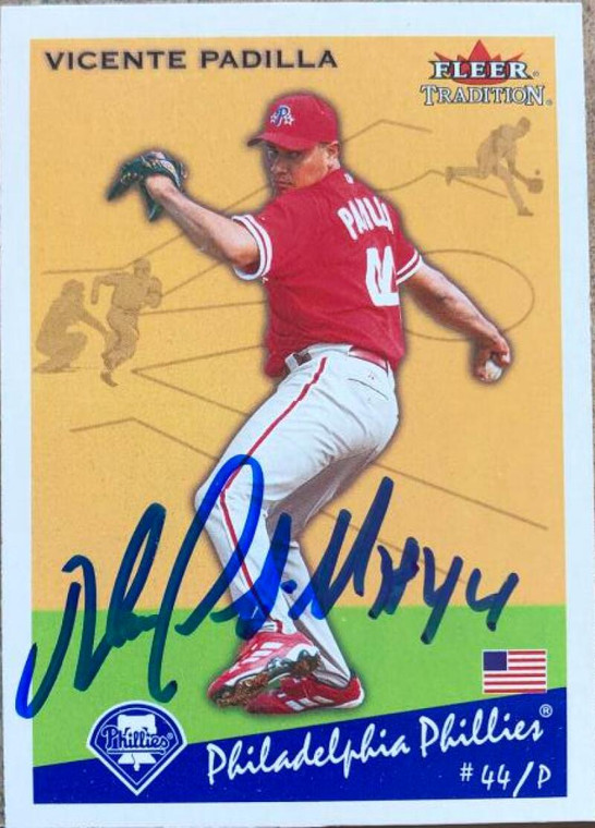 Vicente Padilla Autographed 2002 Fleer Tradition Update #U214