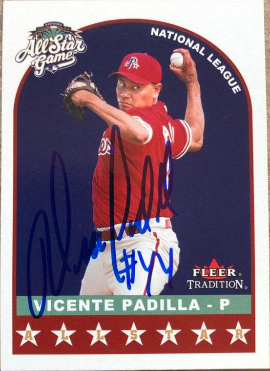 Vicente Padilla Autographed 2002 Fleer Tradition Update #U358