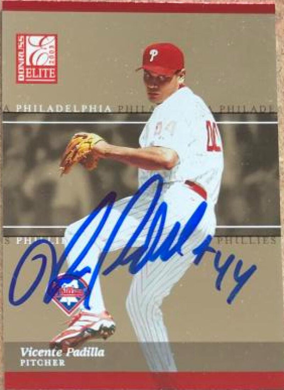 Vicente Padilla Autographed 2003 Donruss Elite #140