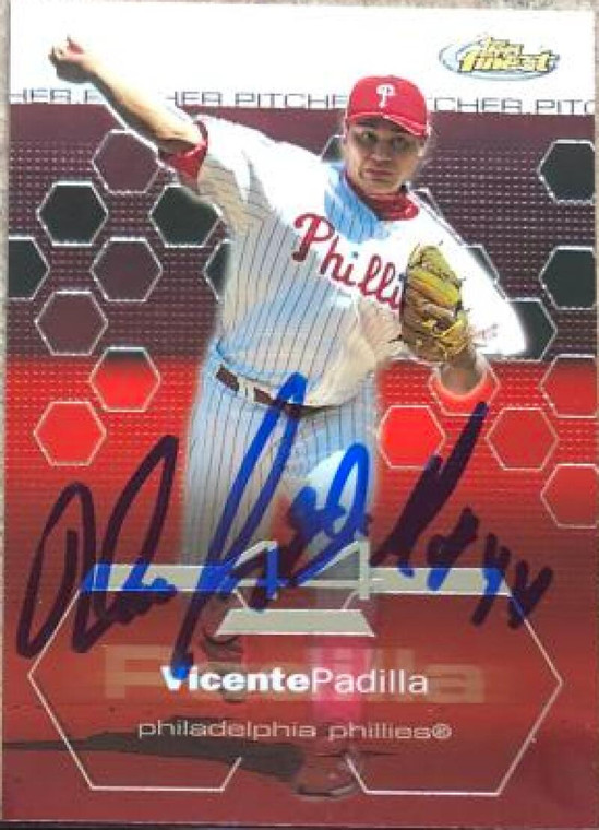 Vicente Padilla Autographed 2003 Topps Finest #91