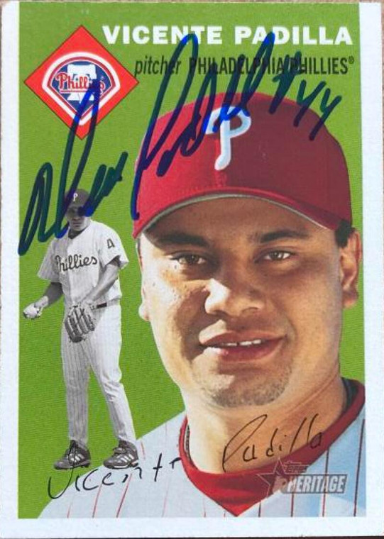 Vicente Padilla Autographed 2003 Topps Heritage #8