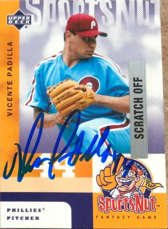 Vicente Padilla Autographed 2003 Upper Deck MVP - Sportsnut #SN86
